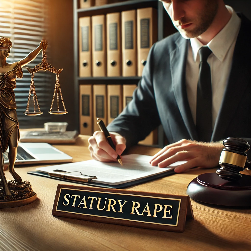 Attorney reviewing statutory rape case in Dallas